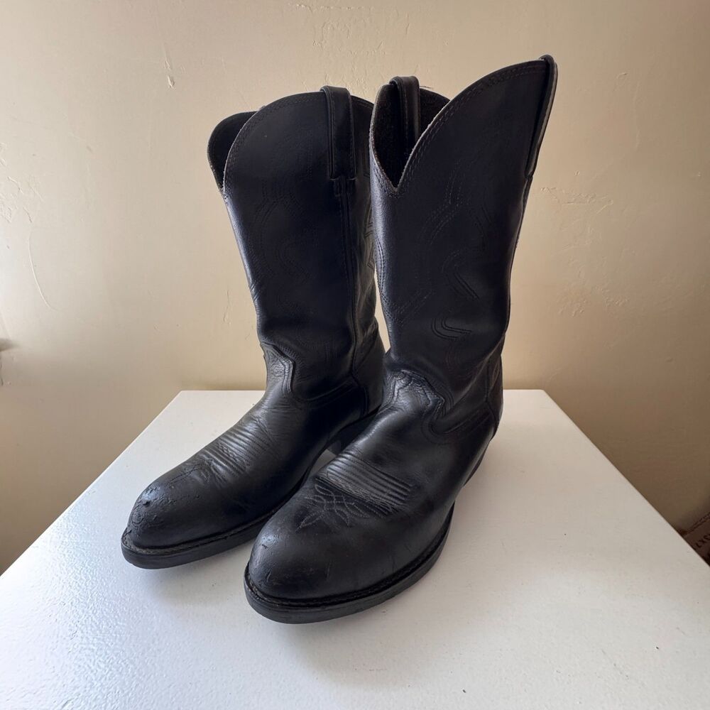 DURANGO BOOTS FR200 SAFETY TOE BLACK 12” COWBOY WORK BOOTS MEN'S Size 11 EE